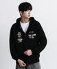 Alvinclo Patch Print Two-Way Zip-Up Hoodie Azh773 (3 Colors)