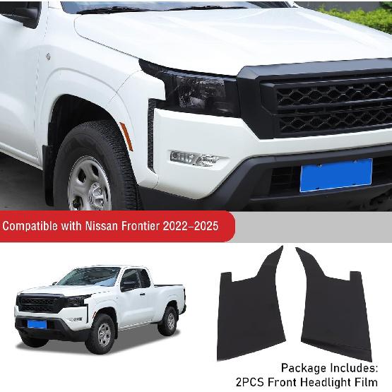 Yinanlutos Headlight Film Protective Compatible with Nissan Frontier 2022-2025 Front Head Light PreCut Decoration Sticker Decal Car Exterior
