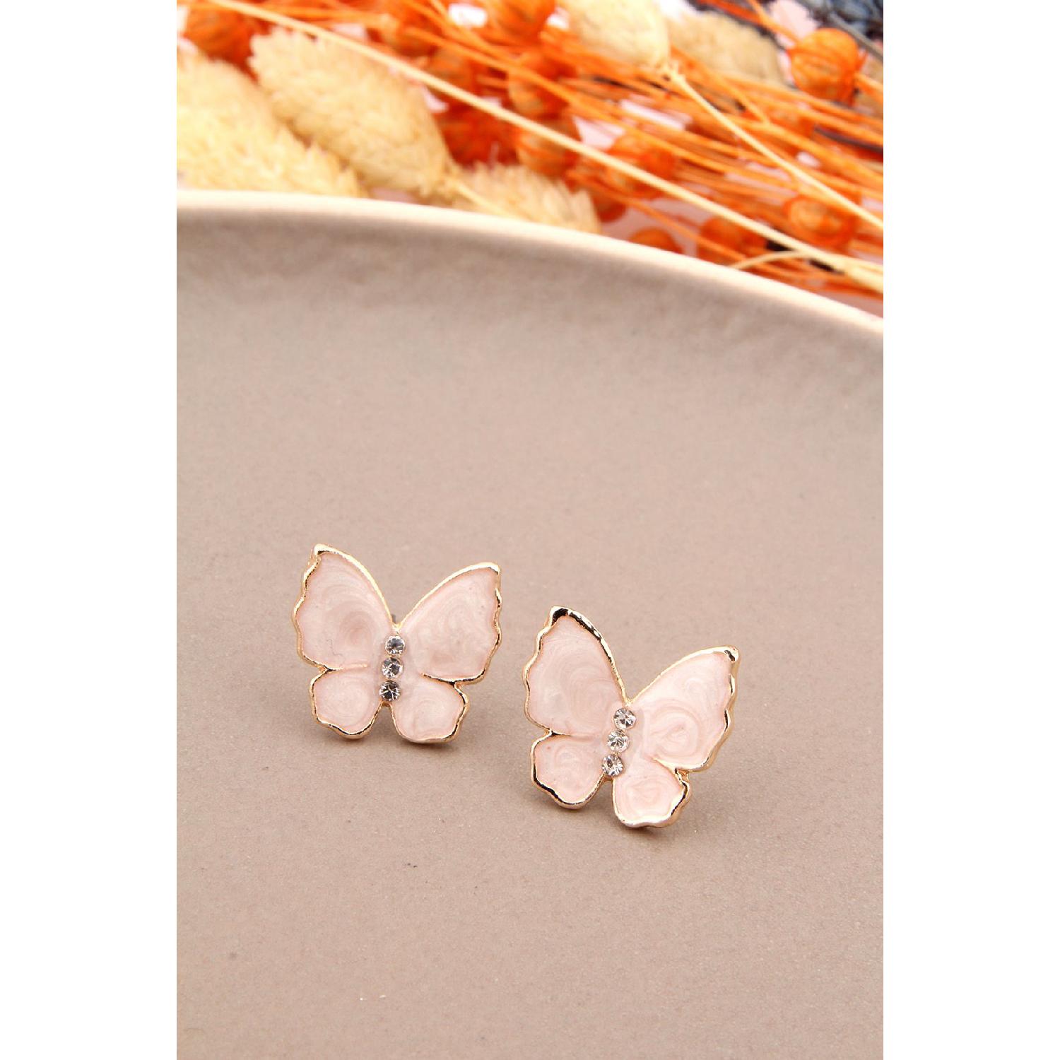 

Кремовые серьги-бабочки кремовый