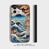 Japan Ukiyo-e Samurai Sea Phone Case For iPhone 17,16,15,14,13,12,11Pro,X,XS,Max,XR,Plus,Mini Soft Silicone Black Shockproof TPU