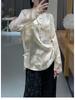 28 Momme Real Silk Chinese Brocade Top: Butterfly Love Mulberry Silk Shirt (2024 Spring Collection)
