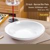 White-Edged Ceramic Deep Plate