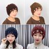 Curly Baotou Hat Lace Trim Women Wig Hat Gifts Prayer Hat  for Women