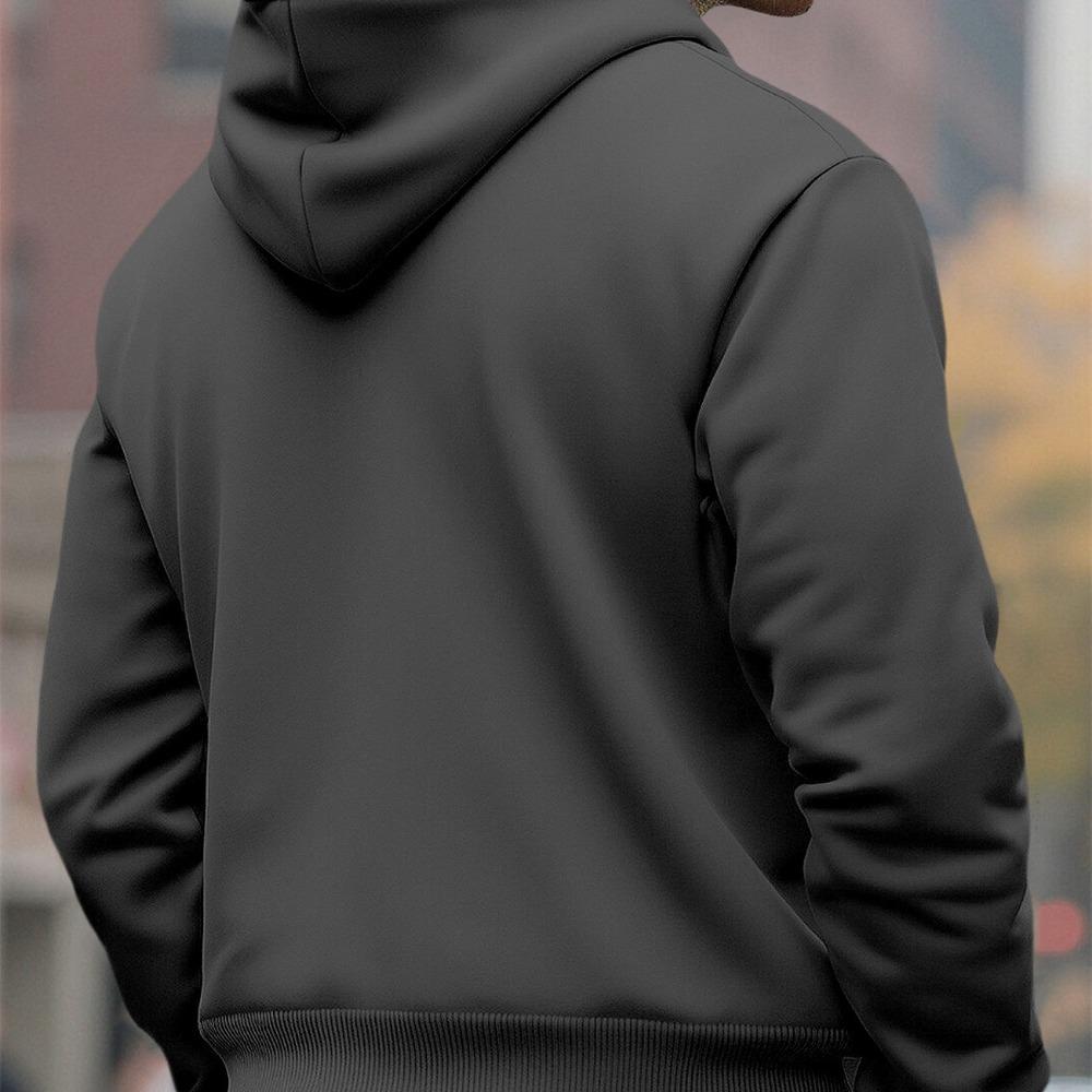 Amerikanischer Stil Herbst Winter Neue Mode Herren Einfarbig Große Tasche Lässig Trendig Langarm Kapuzenpullover Outdoor Sweatshirt Männlich
