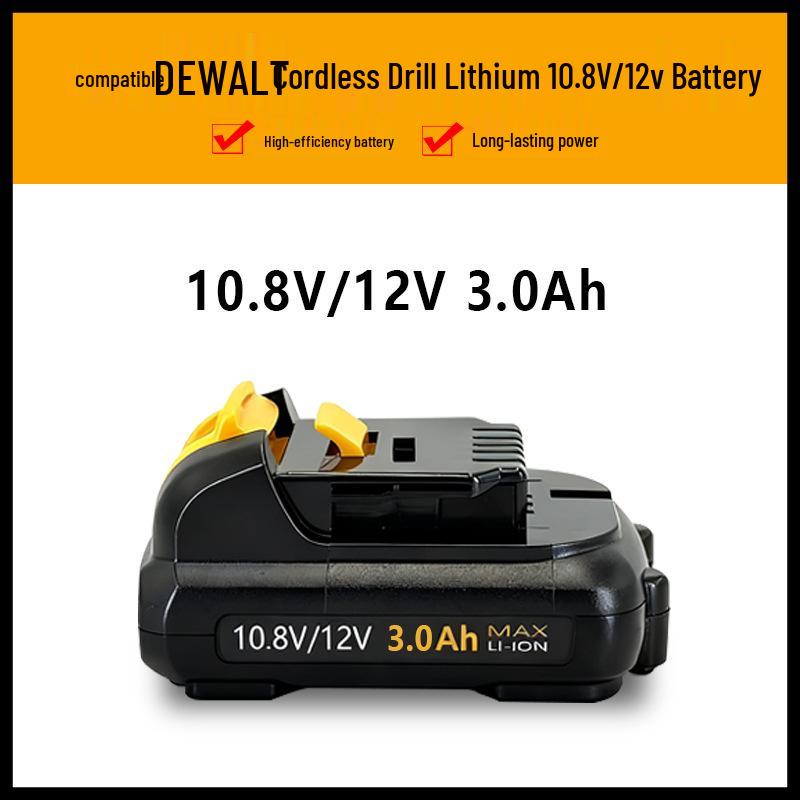 Compatible with DEWALT 10.8V 12V DCB120 Battery & DCB112 Charger for Hand Drill/Screwdriver