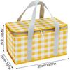 Foldable Waterproof Insulated Picnic Basket for Camping and Beach Trips with Portable Lunch Storage and Thermal Cooler Box