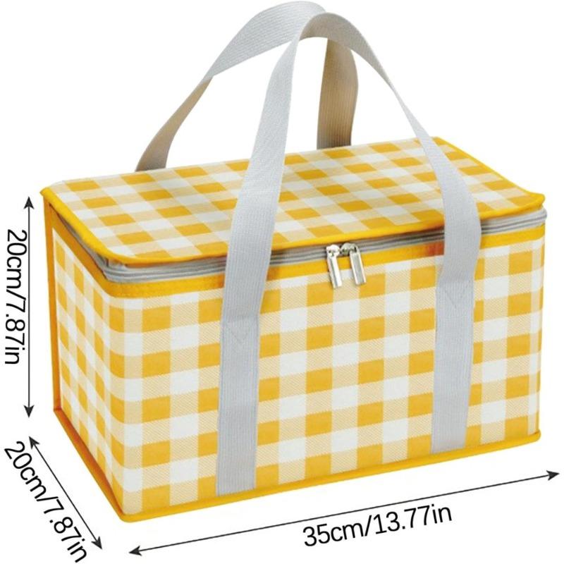 Foldable Waterproof Insulated Picnic Basket for Camping and Beach Trips with Portable Lunch Storage and Thermal Cooler Box