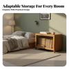 Multi-Tier Storage Organizer Large Capacity Fluted Door Display Cabinet Flip-Up Door Storage Unit Versatile Design