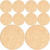 10pcs Cork Plant Coasters Round Flowerpot Pads Waterproof Non-Slip Garden Planter Mats Diy Cork Trays For Home Plants
