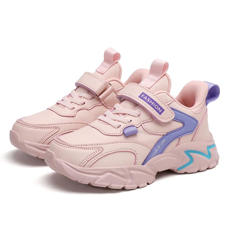 

Спортивная повседневная обувь для девочек, кожаная обувь для тенниса для мальчиков 5–16 лет, уличные детские кроссовки для бега, нескользящая прогулочная обувь на мягкой подошве 31