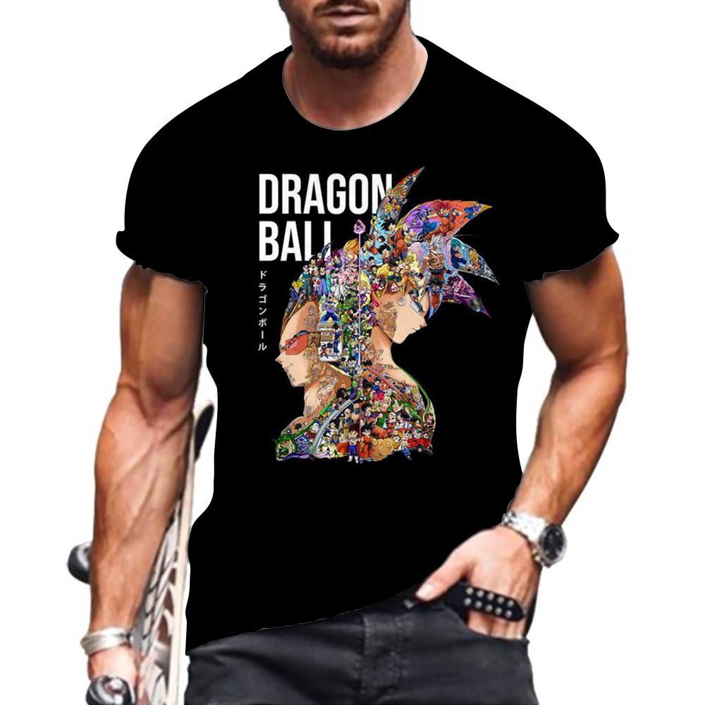 

2024 мужская рубашка Dragon Ball Z уличная футболка большого размера Goku Harajuku Стиль Y2k мужская одежда Goku Vegeta футболка одежда 6XL