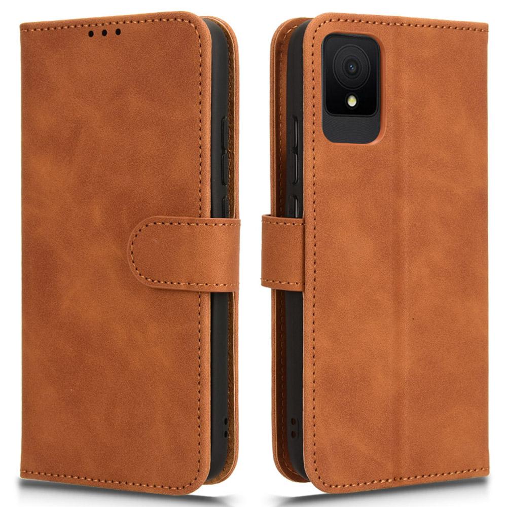 For TCL 502 Phone Case Magnetic Closure Folio PU Leather Cover