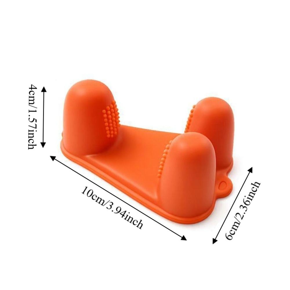 Creative Oil-proof Silicone Snacks Finger Cover Non-slip Heat Resistant Food Finger Cot Dirt-proof Food Clip Fried Chicken