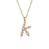 Luxury 26 Letter Necklace Women Unique Design White Zircon Crystal Collarbone Chain Party Jewelry Christmas Gift
