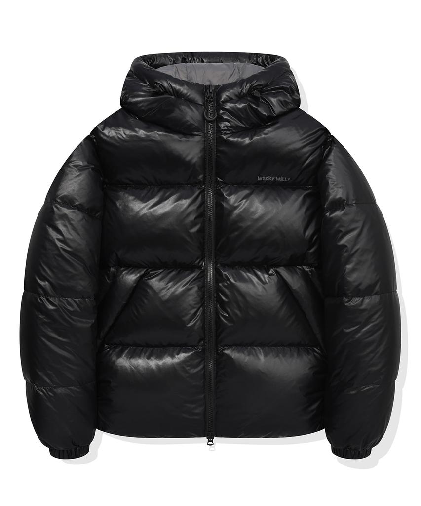 Wacky Willy Hooded Duck Down Jumper Black