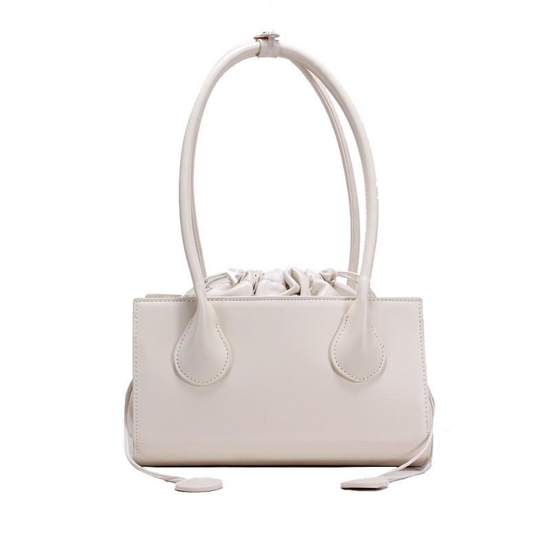 

Trend Pleated 2025 New Korean Style Ins Drawstring Armpit Bag Shoulder Portable Square Cross-body белый