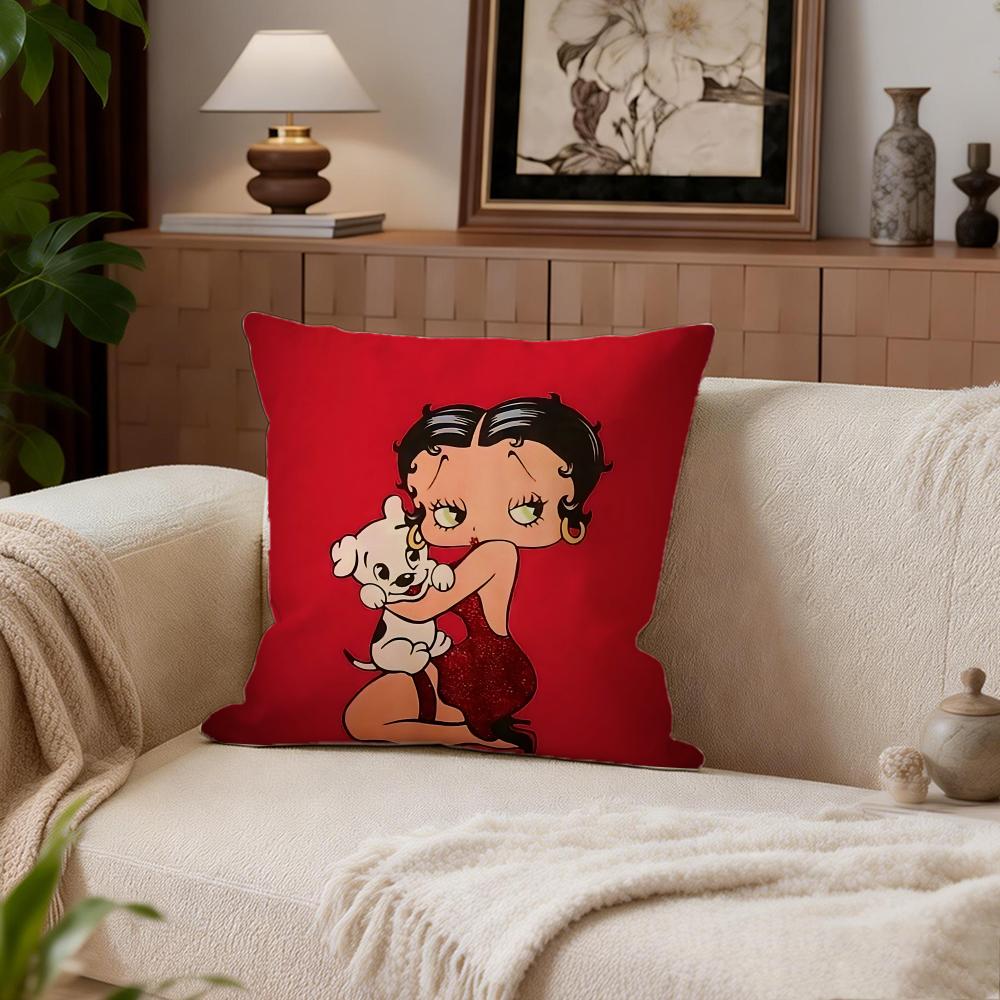 Classic Betty Boop Cushion Cover Cushion Cover Set 4Pcs 50X50 45X45 40X40 Pillowcase Decorative Sofa Home Decor