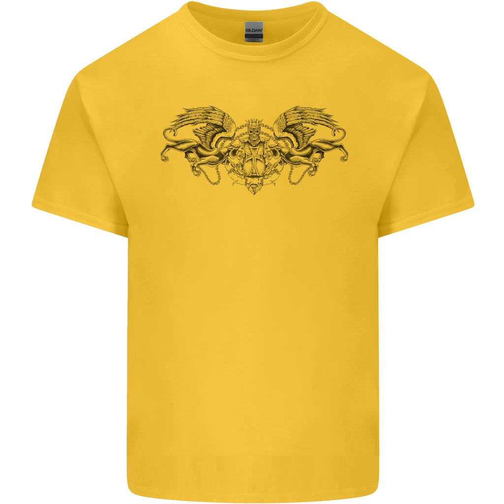 St Georges Day RoUnisex Skull Wings Panther Unisexs Light Cotton Tshirt