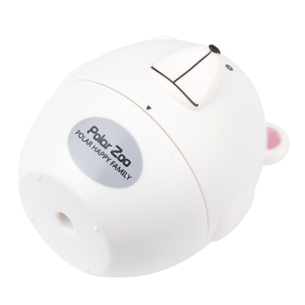Portable Cute Cartoon Animal Bear Shape Kitchen Cooking Mechanical Timer AlarmWhite