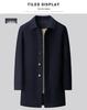 Winter Mid-length Business Coat for Middle-aged Men with Warm Mink Velvet Lining