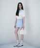 Candini Sky Blue Checkered Mini Skirt