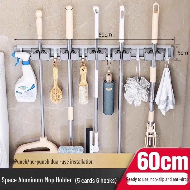 ZNMW Wall-Mounted Mop and Broom Holder