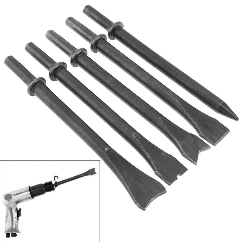 A84E-8 Pcs Air Chisel Head Set Pneumatic Chisel Air Hammer Punch Chipping Tool Pneumatic Chisel Air Hamme Cutting Rusting