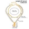IngeSight.Z 2Pcs/Set Trendy Handmade Beaded Love Heart Pendant Choker Necklace Women Punk Clavicle OT Chain Party Jewelry Gifts