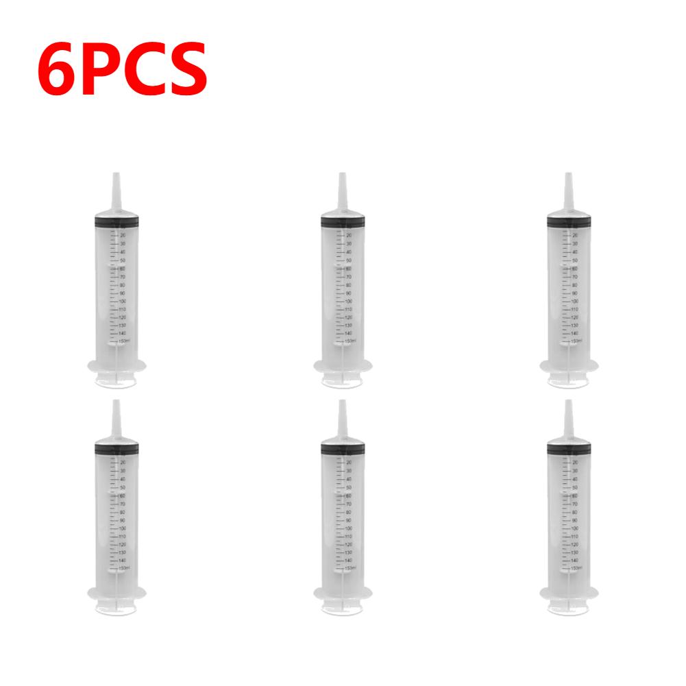 2-150ml Syringe Large Capacity With 100cm Hose Pump Measuring Washable Injector For Industrial Pet Food Feeding Oil Glue Fluid