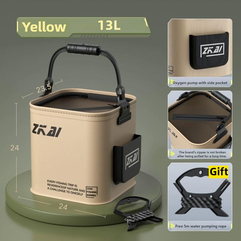 8L 13L Collapsible Water Bucket with Lid Durable Portable Multi-Purpose Storage Container for Kitchen Home Use