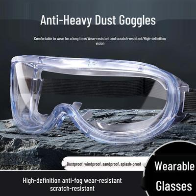 Anti-Fog Safety Goggles: Dustproof, Splashproof, Windproof, Fits Over Prescription Glasses.