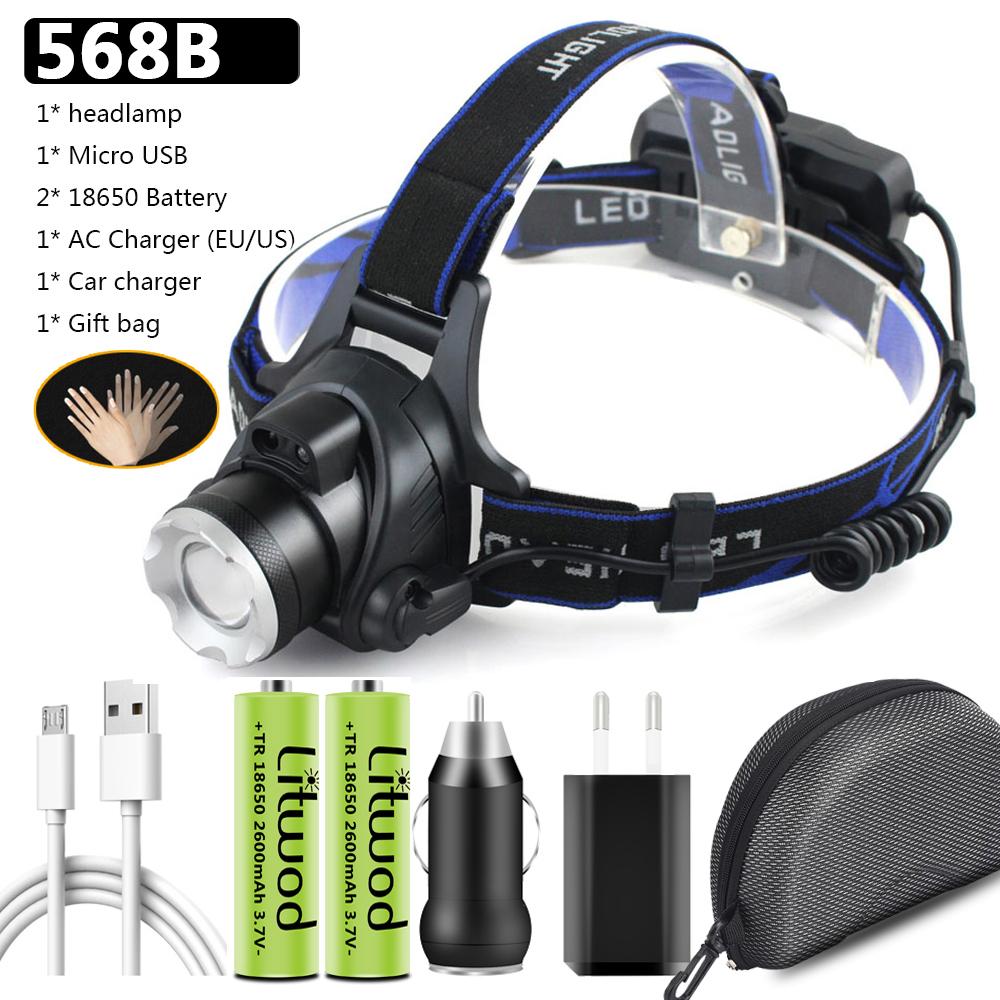 Led Headlamp XHP100 9-core Zoomable Head Flashlight Lamp Torch Usb Rechargeable Headlights Lantern Waterproof for Bike