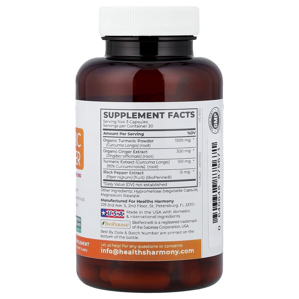 iHerb Turmeric & Ginger Capsules, 90 Count