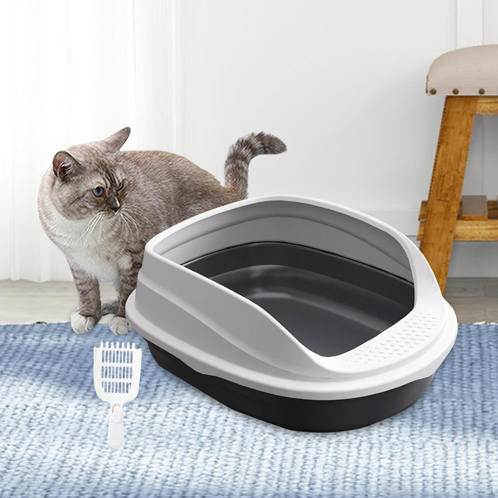 

Котячий лоток з високими бортами Горщик Туалет Зоотовари Лотки для дрібних тварин і Black 45cm