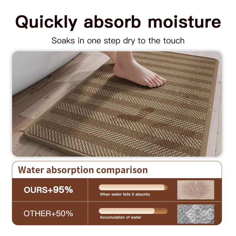 Bathroom Floor Mat, Toilet Absorbent Mat, Toilet Door Non-Slip Mat, Toilet Door Mat, Quick-Drying Foot Pad