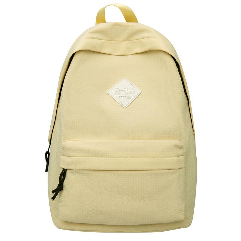 

Большая вместимость школьного рюкзака для студентов, женский рюкзак для путешествий на открытом воздухе для девочек жёлтый