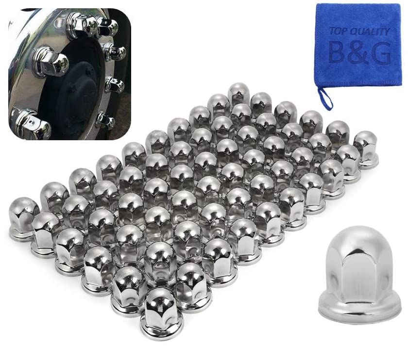 

Красиво Блестящая Гайка 60 Колпачков для Гаек 1 Средняя Круглая из Нержавеющей Стали ISO 51мм для Больших Грузовиков и Других Декоративных Грузовиков Колпачки + Крышка, 33мм,