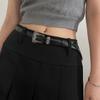 Versatile Pu Black Belt For Women Designed For Summer Vintage Dresses And Outfits Elegant