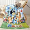 Bluey's Colorful Adventure Personalized Name Blanket Cozy Personalized Blanket Soft & Cozy Versatile for Nap Couch Picnics Chair