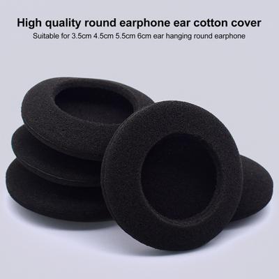 2Pcs 3.5/4.5/5/5.5/6cm Headphone Ear Sponge Pads Replacement Headset Accessory