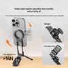 Magnetic Travel Phone Holder: Portable, Foldable, Rotatable, Extendable for Climbing, High-Speed Rail, Gym, Kitchen, Storage, Selfie Stick
