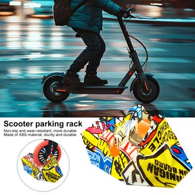 Scooter Stand Parking Support Kick Scooter Holder Anti-Slip Scooter Rack Floor Scooter Storage Accessories for Most Scooter Wheels