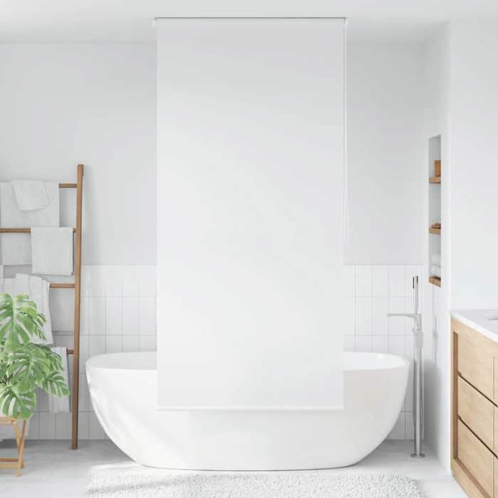 VidaXL Store Roulant de Douche 120x240cm Blanc Rideau de Douche Salle de Bain 142843