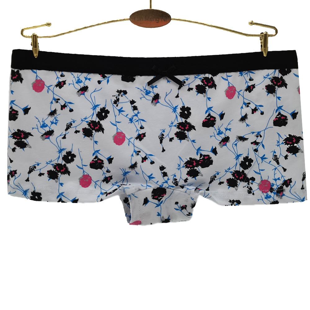 Women Boxers Cotton Low Waist Boyshort Briefs Ladies Panties Knickers Underwear Lingerie Women 6 Pcs