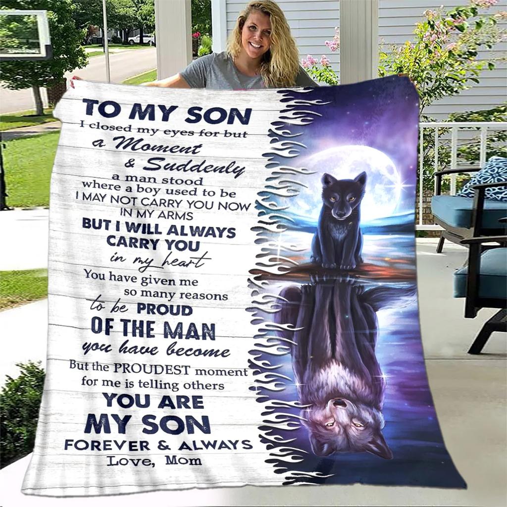 Personalized Letter Gift Soft Throw Blanket for Home Bedroom Sofa Travel Picnic Office Kids Cover HD Quality