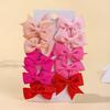 10Pcs/Set Classical Solid Ribbon Bow Hair Clips for Kids Girl Handmade Bows Hairpin Barrettes Headwear Children Hair Accessories