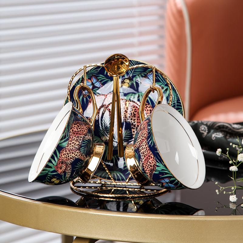 Bone China Creative Coffee Cup Saucers Set for English Afternoon Tea Party Home Decoration Mug Drinking Set