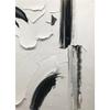 Abstract Wall Art White Painting Poster Large Black And White Print White 3D Textured Wall Art Canvas Painting Living Room Decor