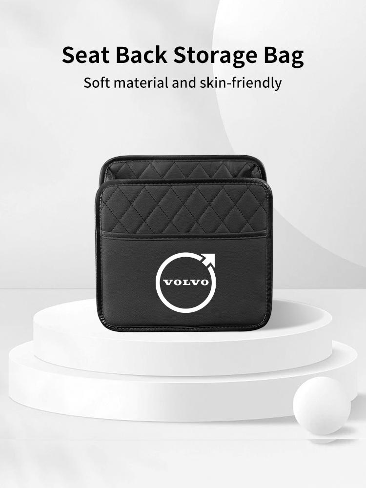 cujgl8 Multi-functional Car Stickers Half Grid Seat Backrest Storage Bag For Volvo AWD C30 S60 S80 S90 T6 V40 V50 V60 V70 V90 XC40 XC60