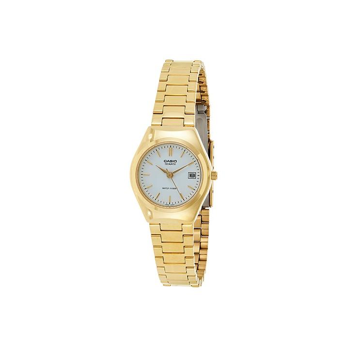 

Casio Standard Series Womens Small Gold Watch Stainless Steel Quartz Movement Women watches White LTP-1170N-7ARDF White Dial